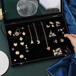 Rectangle PU Leather Covered with Plastic Jewelry Presentation Boxes&nbsp;CON-WH0089-21A