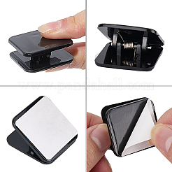 Square Acrylic Self-Adhesive Hanging Spring Clips&nbsp;AJEW-WH20011-56B