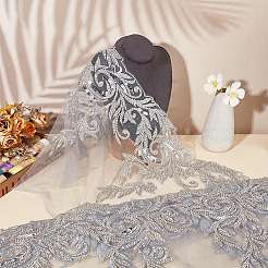 2 Yards Polyester Embroidery Flower Lace Trim&nbsp;DIY-WH0661-27A