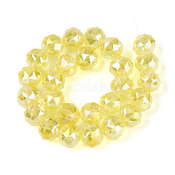 AB Color Plated Transparent Glass Round Beads Strands&nbsp;X-EGLA-T029-8mm-12T-16