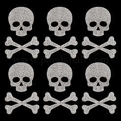6 Sets Skull & Bone Hotfix Rhinestone&nbsp;FIND-PH0038-54