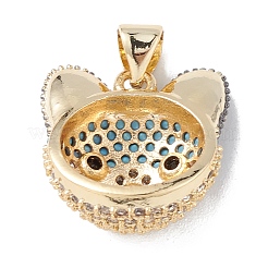 Brass Micro Pave Cubic Zirconia Pendants&nbsp;KK-M240-02
