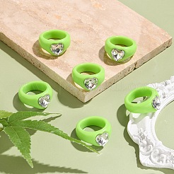 Opaque Acrylic Finger Rings&nbsp;RJEW-Q162-001B