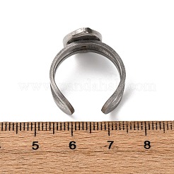 304 Stainless Steel Open Cuff Findings&nbsp;STAS-R123-02G-P