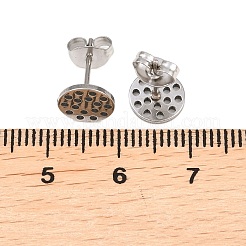 304 Stainless Steel Stud Earring Findings&nbsp;STAS-P434-06B-P