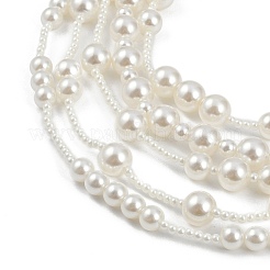 Plastic Pearl Bib Necklaces&nbsp;NJEW-K384-08