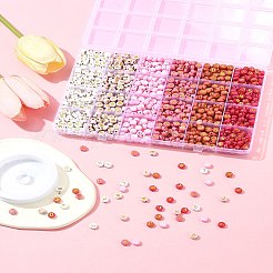 DIY Flat Round with Letter Acrylic Beads Bracelets Making Kits&nbsp;DIY-FS0008-90