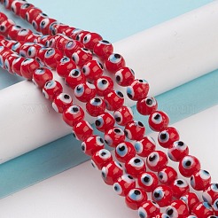 Handmade Evil Eye Lampwork Bead Strands&nbsp;LAMP-M015-02A