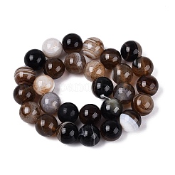 Natural Striped Agate/Banded Agate Beads&nbsp;G-Q606-42B-D01
