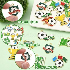 24Pcs 12 Style Alloy Enamel Pendants&nbsp;ENAM-YW0008-42