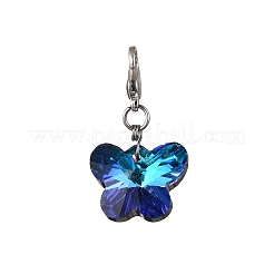 10Pcs Glass Butterfly Pendant Decorations&nbsp;HJEW-JM03515-02