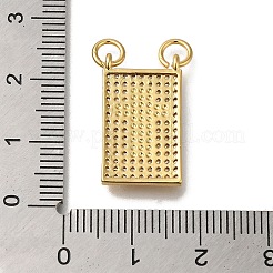 Rack Plating Brass Micro Pave Clear Cubic Zirconia Pendants&nbsp;KK-G500-01A-G