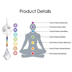 Crystals Chandelier Suncatchers Prisms Chakra Hanging Pendant&nbsp;AJEW-I040-20P