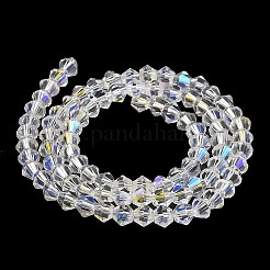 Transparent Electroplate Glass Beads Strands&nbsp;GLAA-F029-2mm-D13