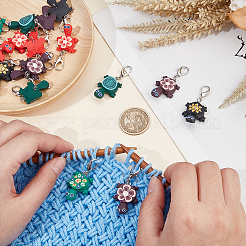 20Pcs Tortoise Handmade Polymer Clay Pendant Stitch Marker&nbsp;HJEW-NB00006