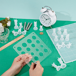 DIY Chess Checkerboard Making Silicone Molds Sets&nbsp;DIY-BC0015-43