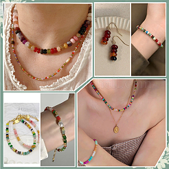 2 Strands Natural & Synthetic Mixed Stone Beads Strands&nbsp;G-PH0003-39