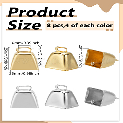 8Pcs 2 Colors Iron Pendants&nbsp;IFIN-LP0001-50
