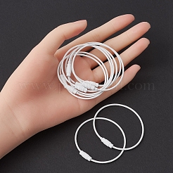 Spray Painted 201 Stainless Steel Wire Cable Keychains&nbsp;BJEW-YW0001-10B