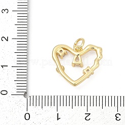 Brass Pave Cubic Zirconia 
Pendants&nbsp;KK-U062-64G