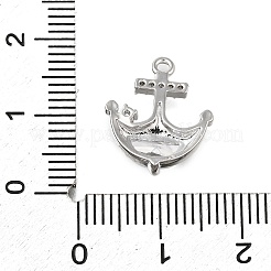 Brass Micro Pave Cubic Zirconia Pendants&nbsp;KK-Q048-09P