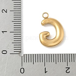 304 Stainless Steel Initial Pendants&nbsp;STAS-S186-12G-G