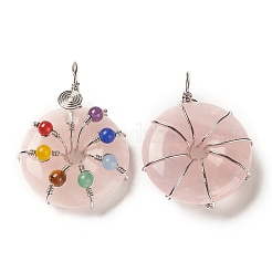 Natural Rose Quartz Pendants&nbsp;G-A031-01P-05