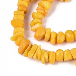 Dyed Natural Yellow Jade Beads Strands&nbsp;G-ZX005-13E
