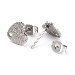 Non-Tarnish 304 Stainless Steel Stud Earring Findings&nbsp;EJEW-O104-02P