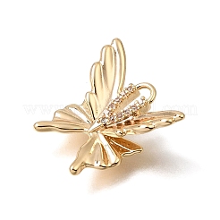 Brass Micro Pave Clear Cubic Zirconia Pendants&nbsp;KK-N290-23G