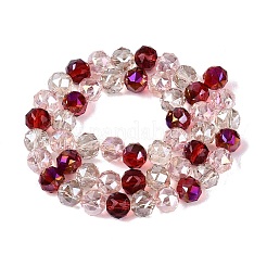 Electroplate Transparent Glass Beads Strands&nbsp;EGLA-Q135-8MM-C11