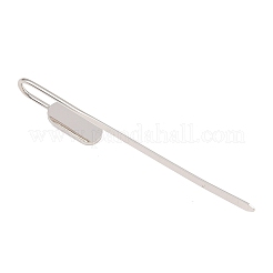 Oval Iron Stamping Blank Swan Neck Bookmark Findings&nbsp;AJEW-B032-01A-P