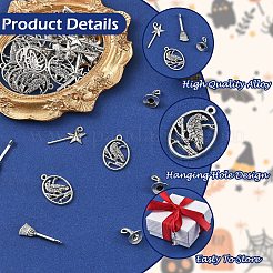80Pcs 4 Styles Tibetan Style Zinc Alloy Pendants&nbsp;TIBEP-YW0012-43