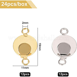 28Pcs 2 Colors Brass Links Connectors&nbsp;KK-BC0002-53
