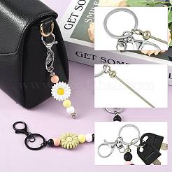 15Pcs Plastic Beadable Keychains&nbsp;KEYC-FS00047