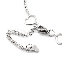 Tarnish Resistant 304 Stainless Steel Cable Chain Anklets&nbsp;AJEW-H104-04P