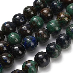 Natural Azurite Beads Strands&nbsp;G-Z110-C05-10mm