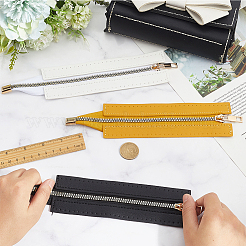 3Pcs 3 Colors PU Leather Zipper Sewing Accessories&nbsp;FIND-CL0001-17