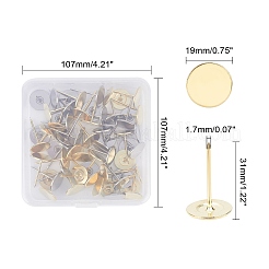 Iron Flat Round Head Nails&nbsp;AJEW-GA0001-51-B