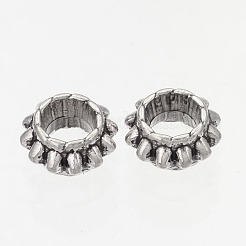 Rondelle Tibetan Style Alloy Spacer Beads&nbsp;X-AB30-NF