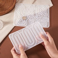 2Pcs 2 Styles Silicone Bookmark Molds&nbsp;DIY-TA0015-10