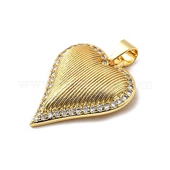 Brass Micro Pave Cubic Zirconia Pendants&nbsp;KK-A266-04G-G
