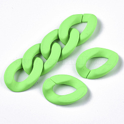 Opaque Spray Painted Acrylic Linking Rings&nbsp;OACR-R249-03