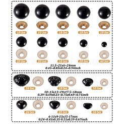 260Pcs 16 Style Resin Doll Eyes & Nose&nbsp;FIND-TA0003-82