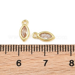 Brass Pave Clear Cubic Zirconia Pendants&nbsp;CU-CBAD306-05G