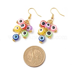 Resin Evil Eye Cluster Dangle Earrings&nbsp;EJEW-JE05010