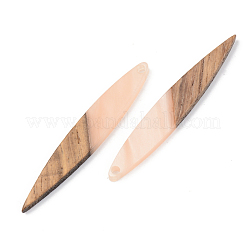 Opaque Resin & Walnut Wood Pendants&nbsp;X-RESI-S389-015A-C02