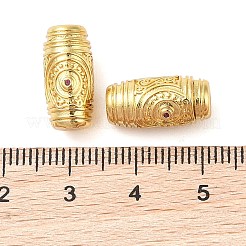 Brass Micro Pave Cubic Zirconia Beads&nbsp;KK-K384-01G