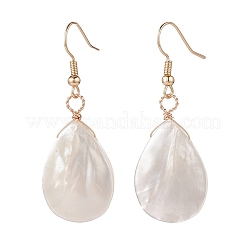 Natural Shell Teardrop Dangle Earrings&nbsp;EJEW-JE04953