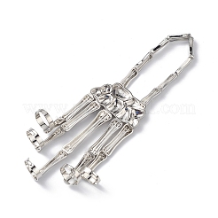 Halloween Themed Skull Alloy Full Hand Ring Bracelet&nbsp;BJEW-L680-01P